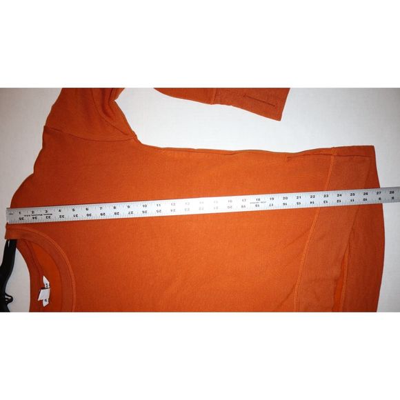 Athleta 870422 Women's Sz M Rust Orange Triumph Crew Neck L/S Sweatshirt $79 - Picture 13 of 15